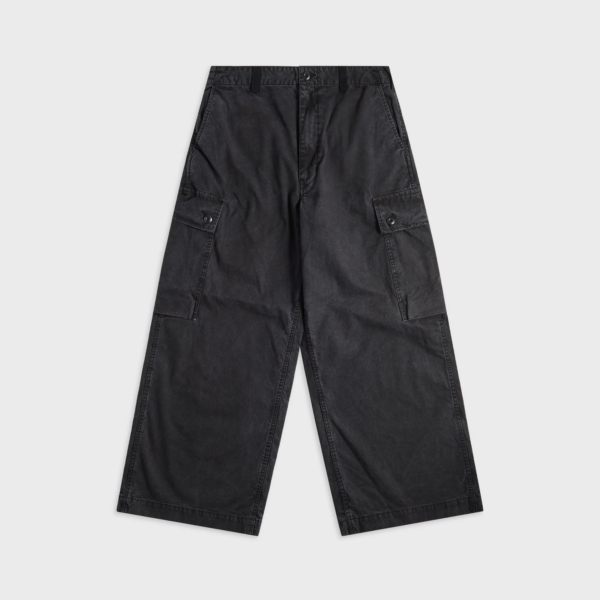 CDG Homme Wide Leg Utility Trousers - Black sold by Kith