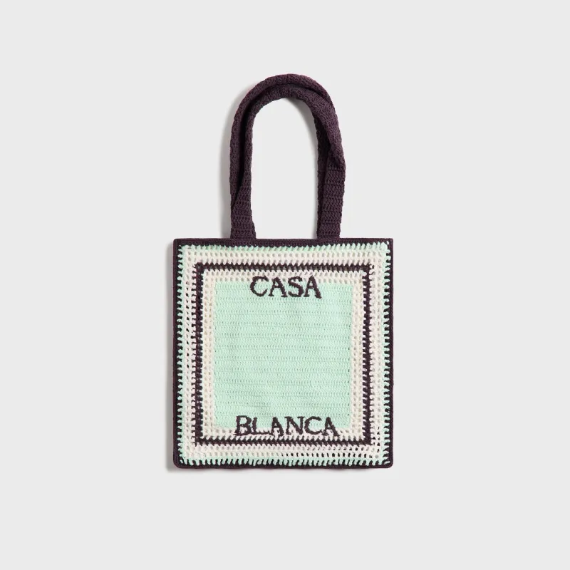 Casablanca Sporty Crochet Bag - Aubergine sold by Kith