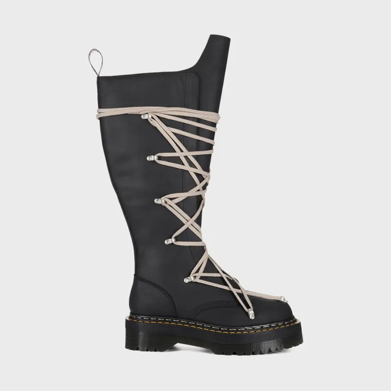 Dr. Martens x Rick Owens DRKSHDW 1B60 Quad Sole Pentalace Boot - Black sold by Kith