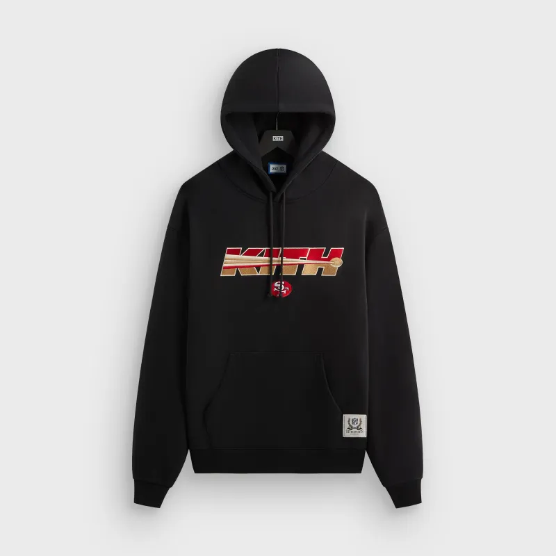 Kith for the NFL San Francisco 49ers Vintage Nelson Hoodie - Black sold by Kith