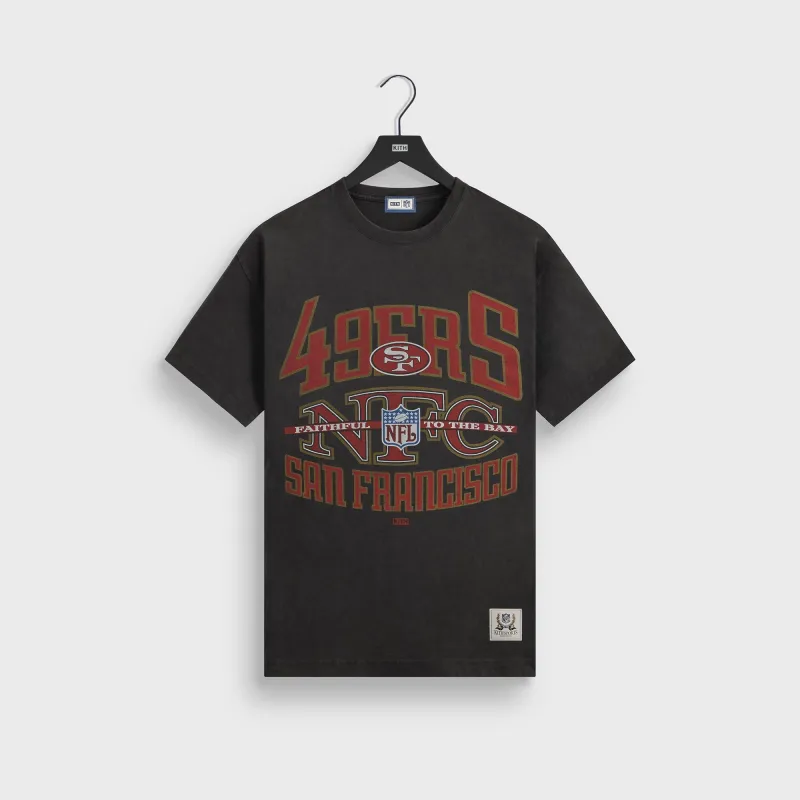 Kith for the NFL San Francisco 49ers XXL Vintage Jones Tee - Black sold by Kith