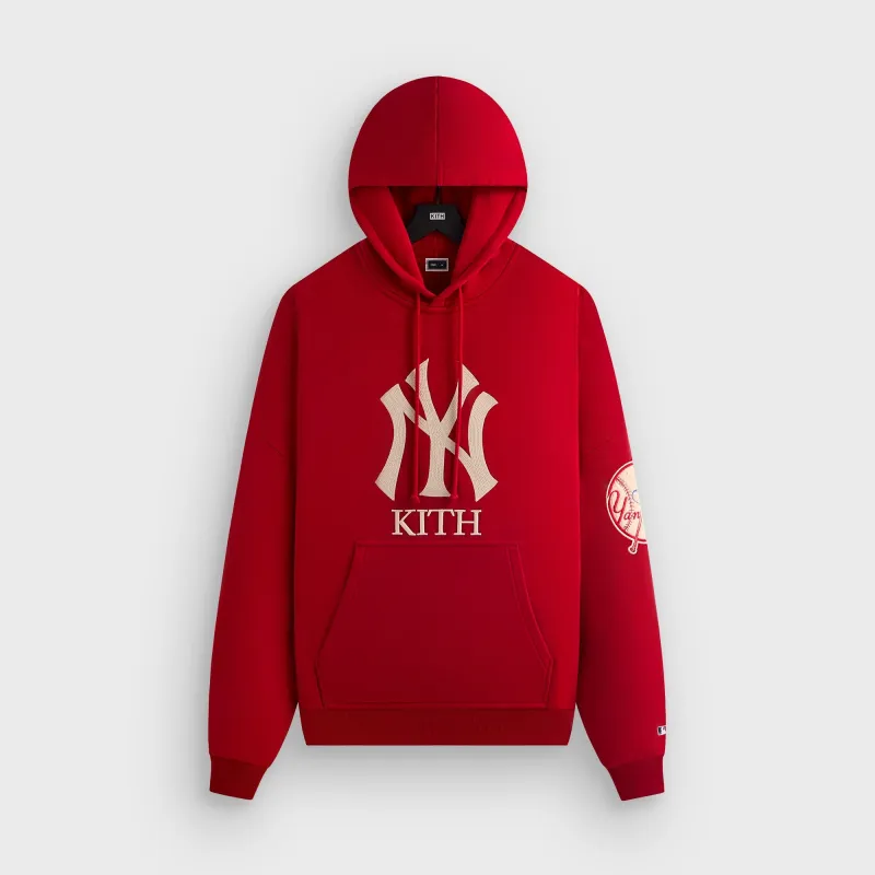 Kith for the New York Yankees Plush Fleece Cropped Braxton Hoodie - Fame sold by Kith