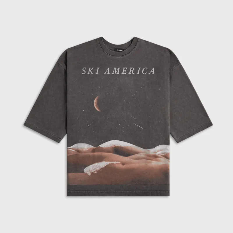 Willy Chavarria Ski America Tee - Black sold by Kith