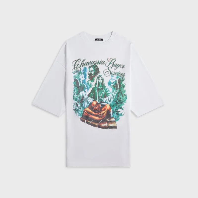 Willy Chavarria Prayer Services Northsider Tee - White sold by Kith