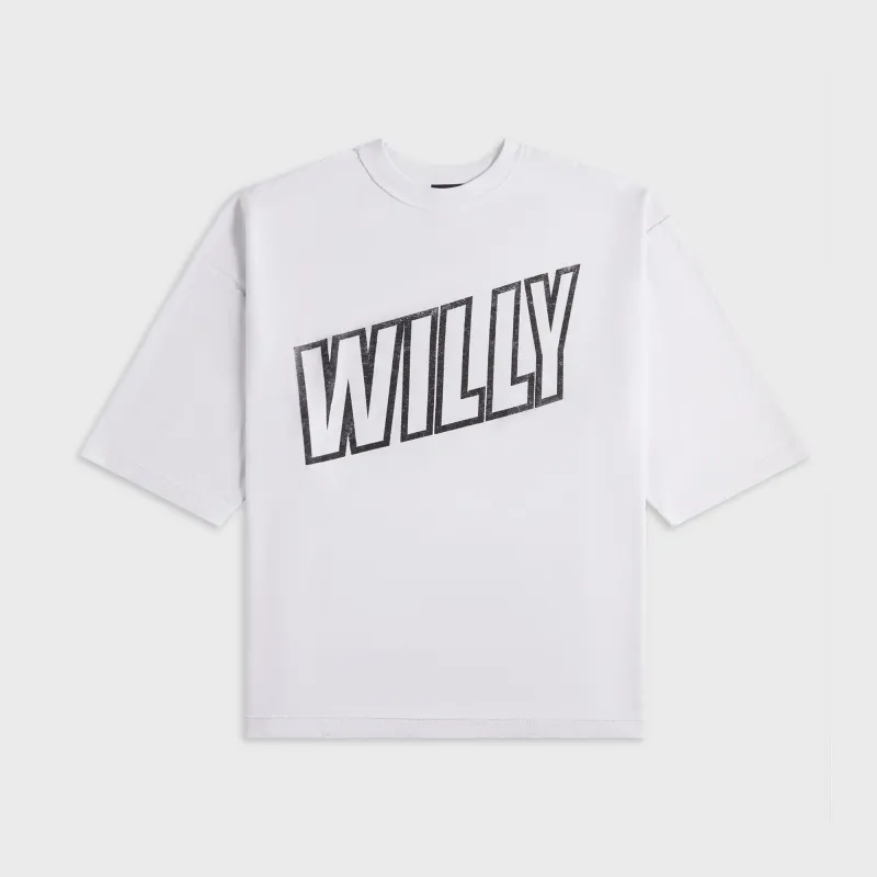 Willy Chavarria Inside Out "Willy" Buffalo Tee - White sold by Kith