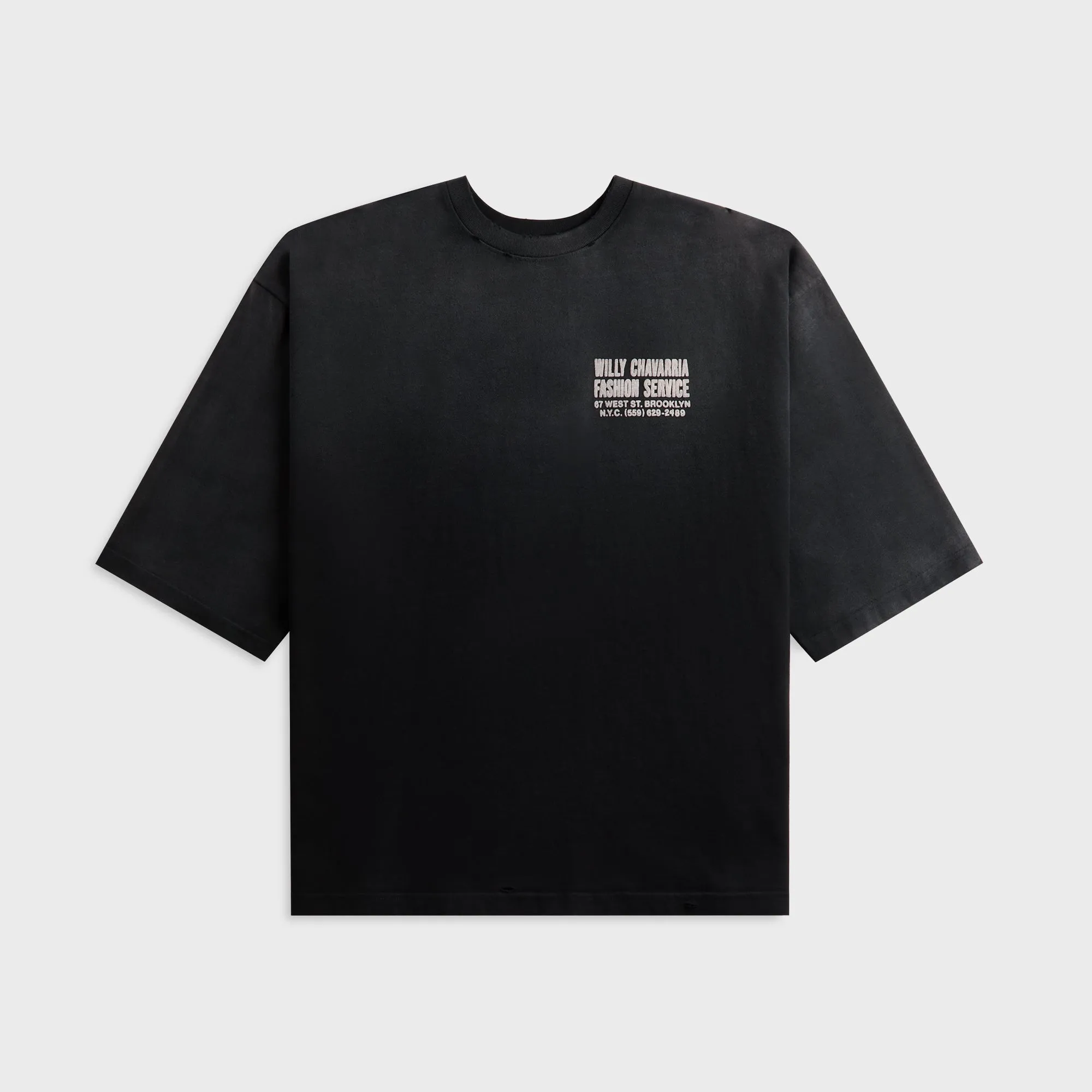 Willy Chavarria Fashion Services Buffalo Tee - Black sold by Kith