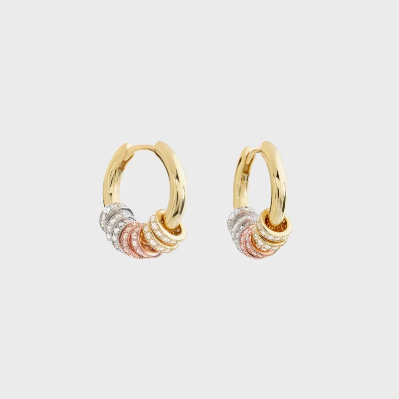 SHASHI Gaia Pave Hoop - Gold sold by Kith