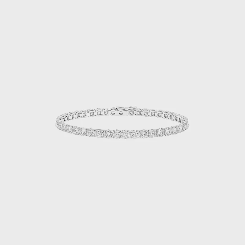 SHASHI Diamond Medium Tennis Bracelet - Silver made by Shashi