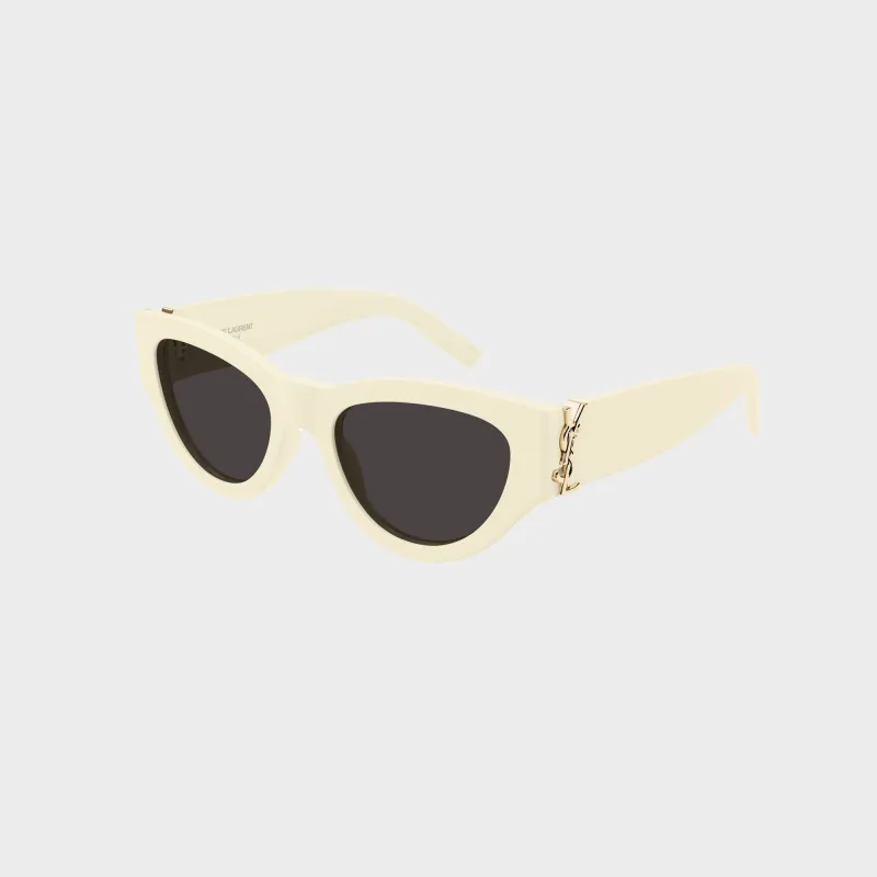 Saint Laurent SL M94 Acetate Sunglasses - Ivory / Black sold by Kith