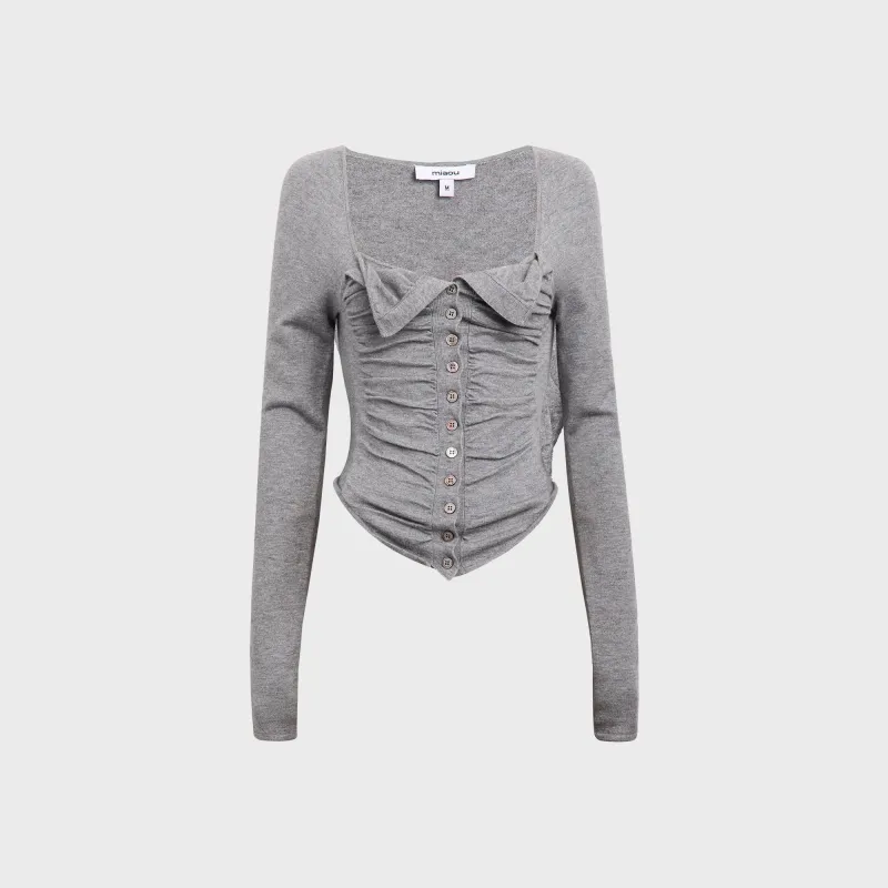 Miaou Sophie Corset - Heather Grey sold by Kith