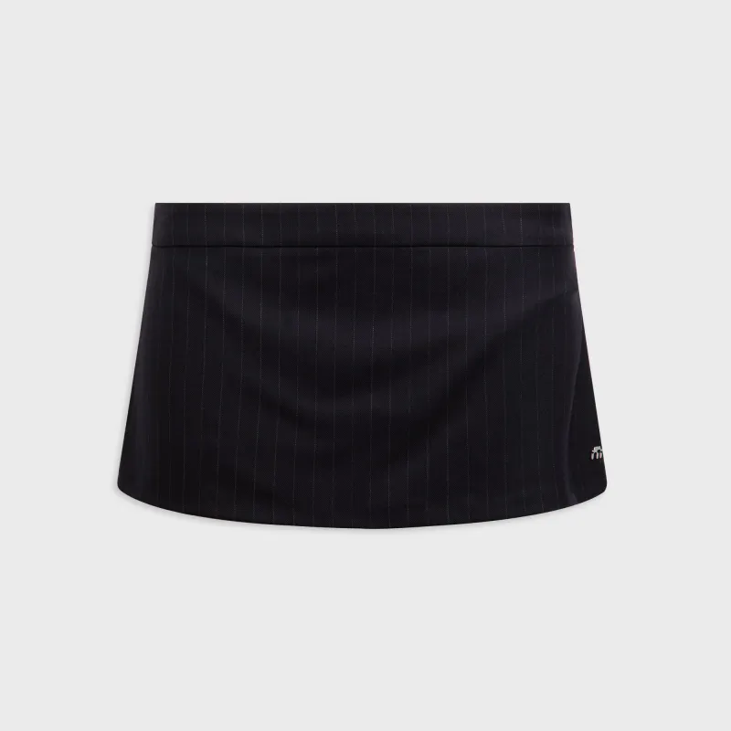 Miaou Kira Skirt - Navy Pinstripe sold by Kith