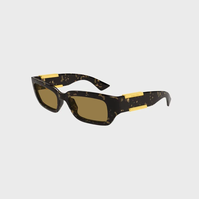 Bottega Veneta Squared Sunglasses - Havana / Brown sold by Kith