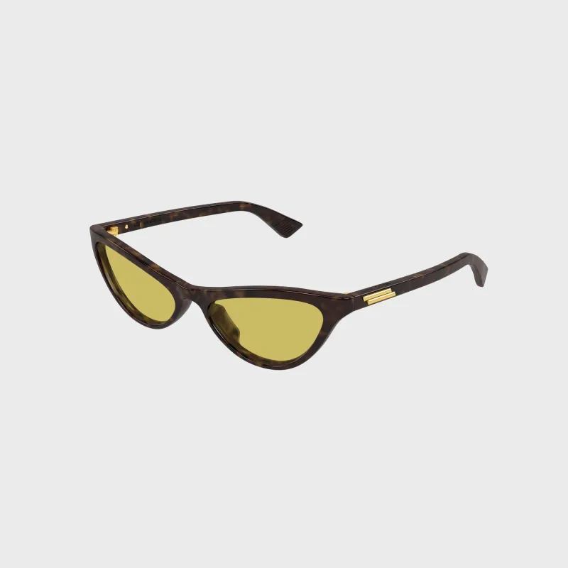 Bottega Veneta Recycled Acetate Sunglasses - Havana / Brown sold by Kith