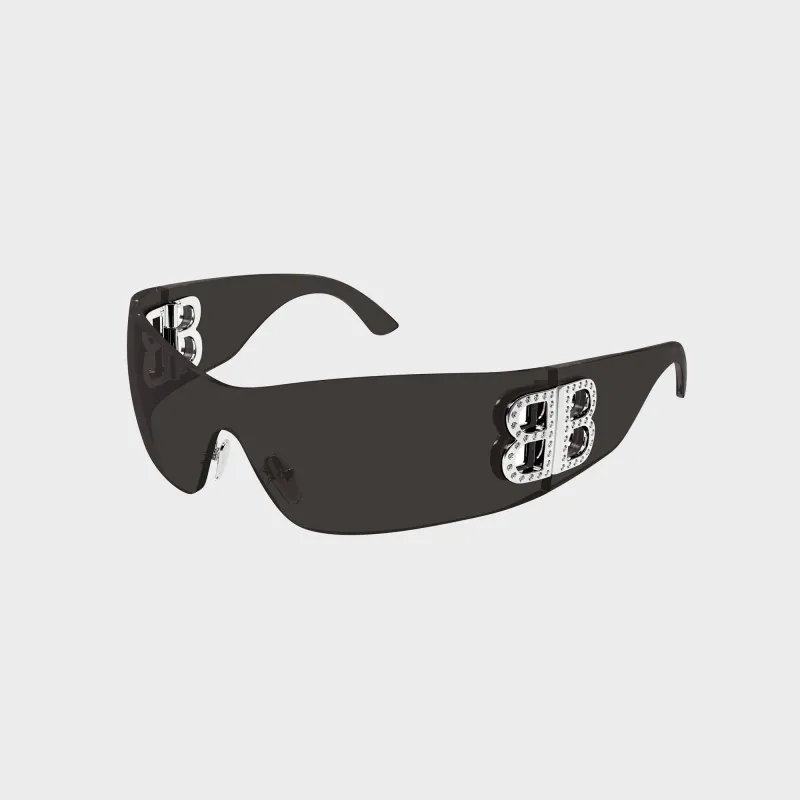 Balenciaga Bossy Mask Sunglasses - Grey / Grey sold by Kith