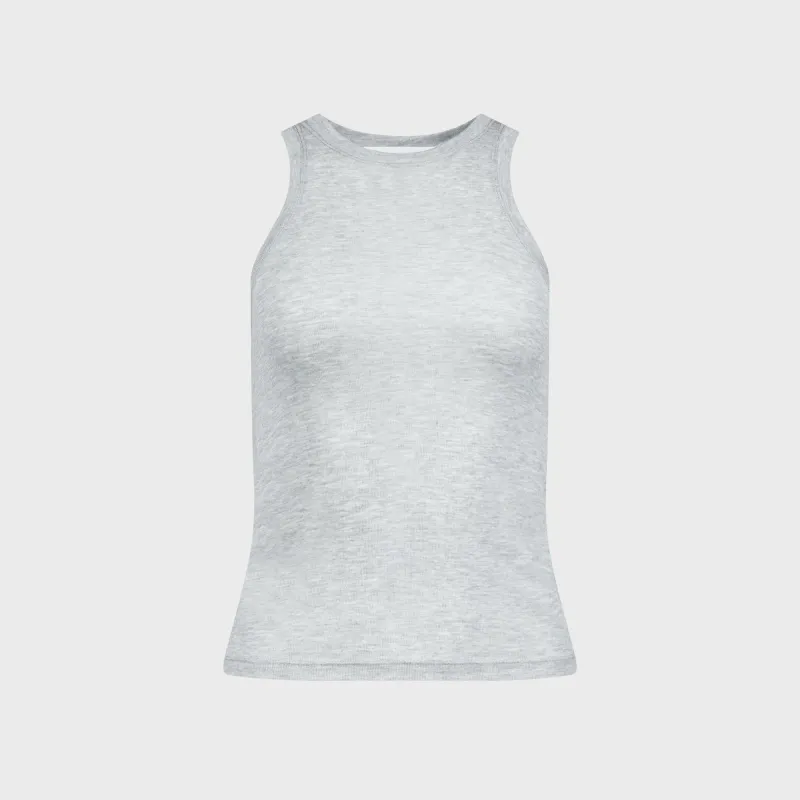 Aya Muse Simple High Neck Tank - Grey sold by Kith