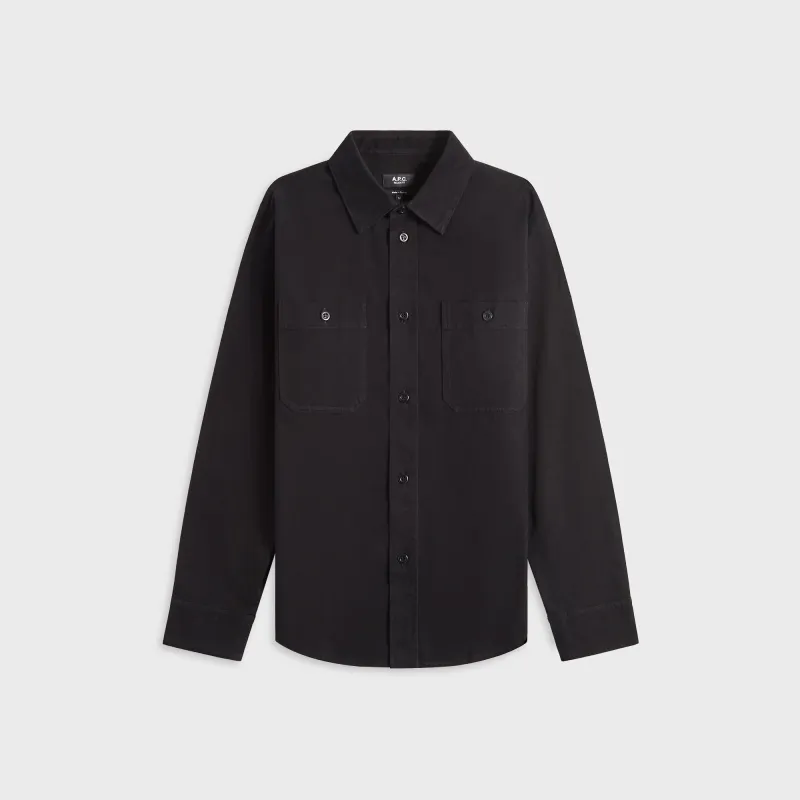 A.P.C. Surchemise Antoine Overshirt - Black sold by Kith