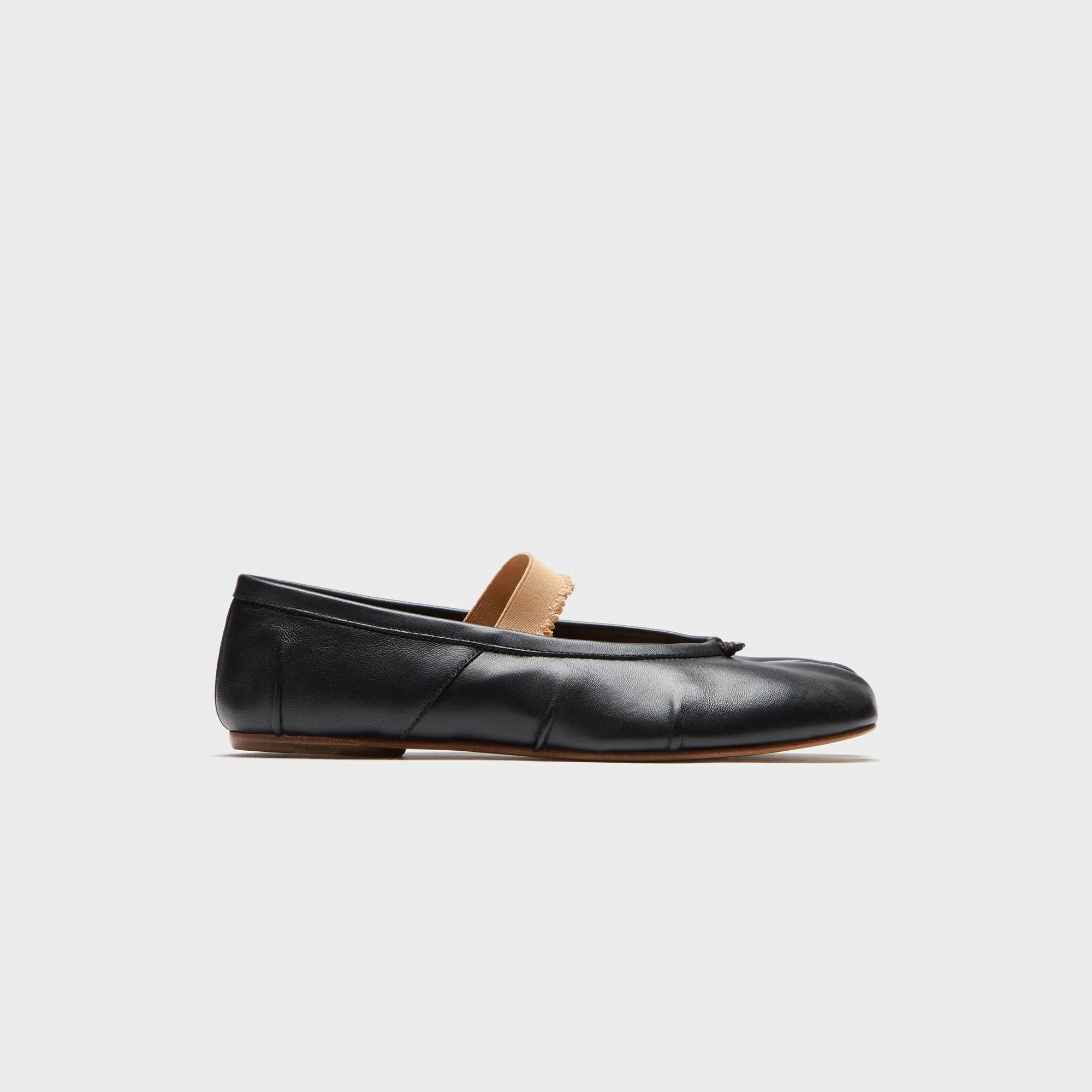 Maison Margiela Tabi Elastic Band Ballerina - Black / Nude sold by Kith