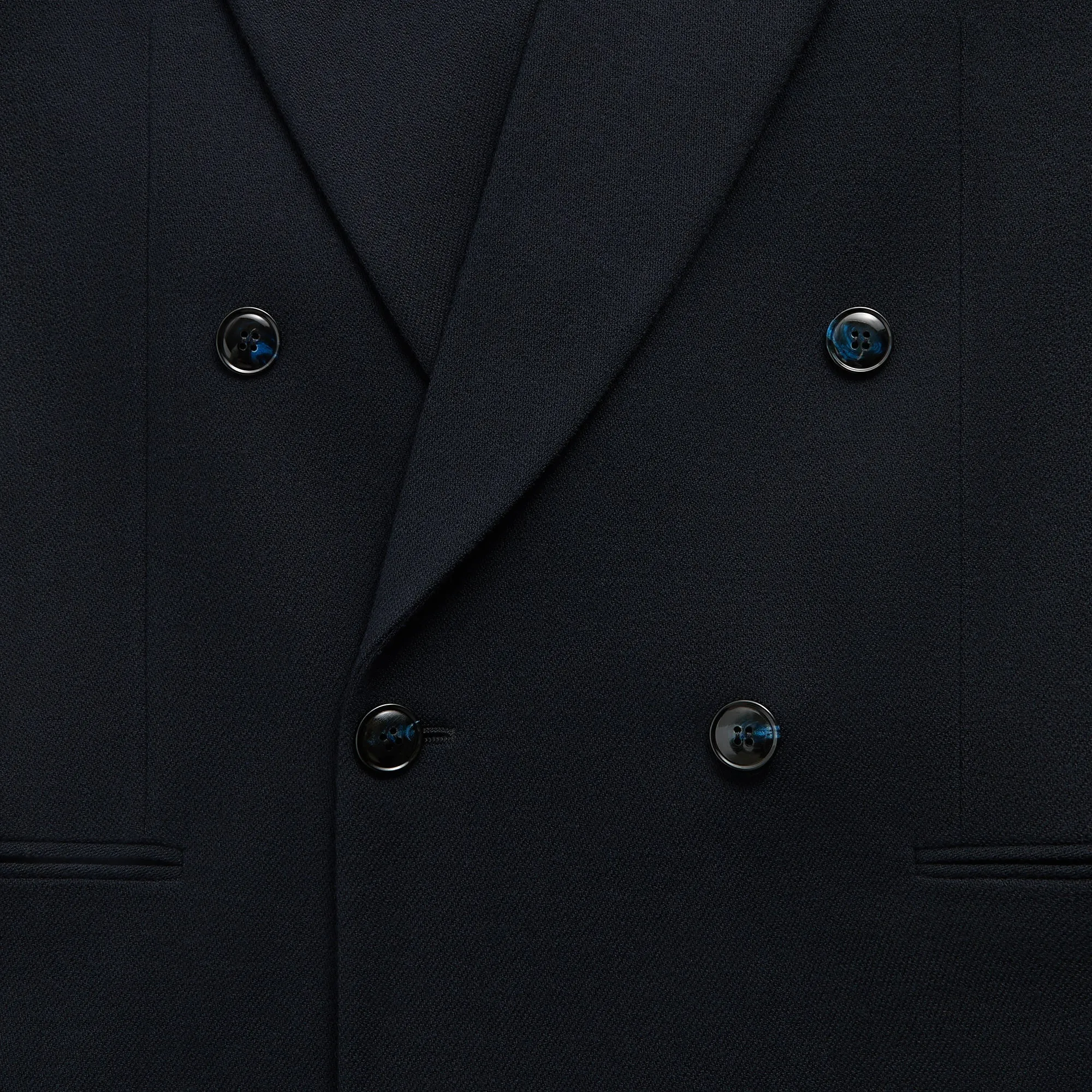 Giorgio Armani & Kith &Kin The Traveler Virgin Wool Double-Breasted Jacket - Ink sold by Kith product image thumbnail 5