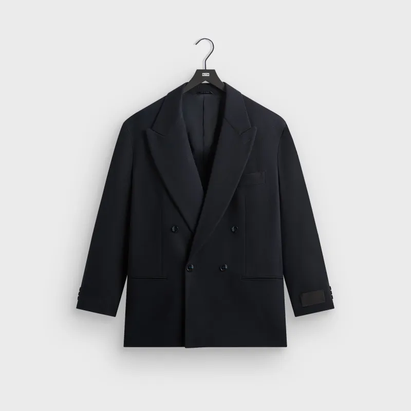 Giorgio Armani & Kith &Kin The Traveler Virgin Wool Double-Breasted Jacket - Ink made by Kith
