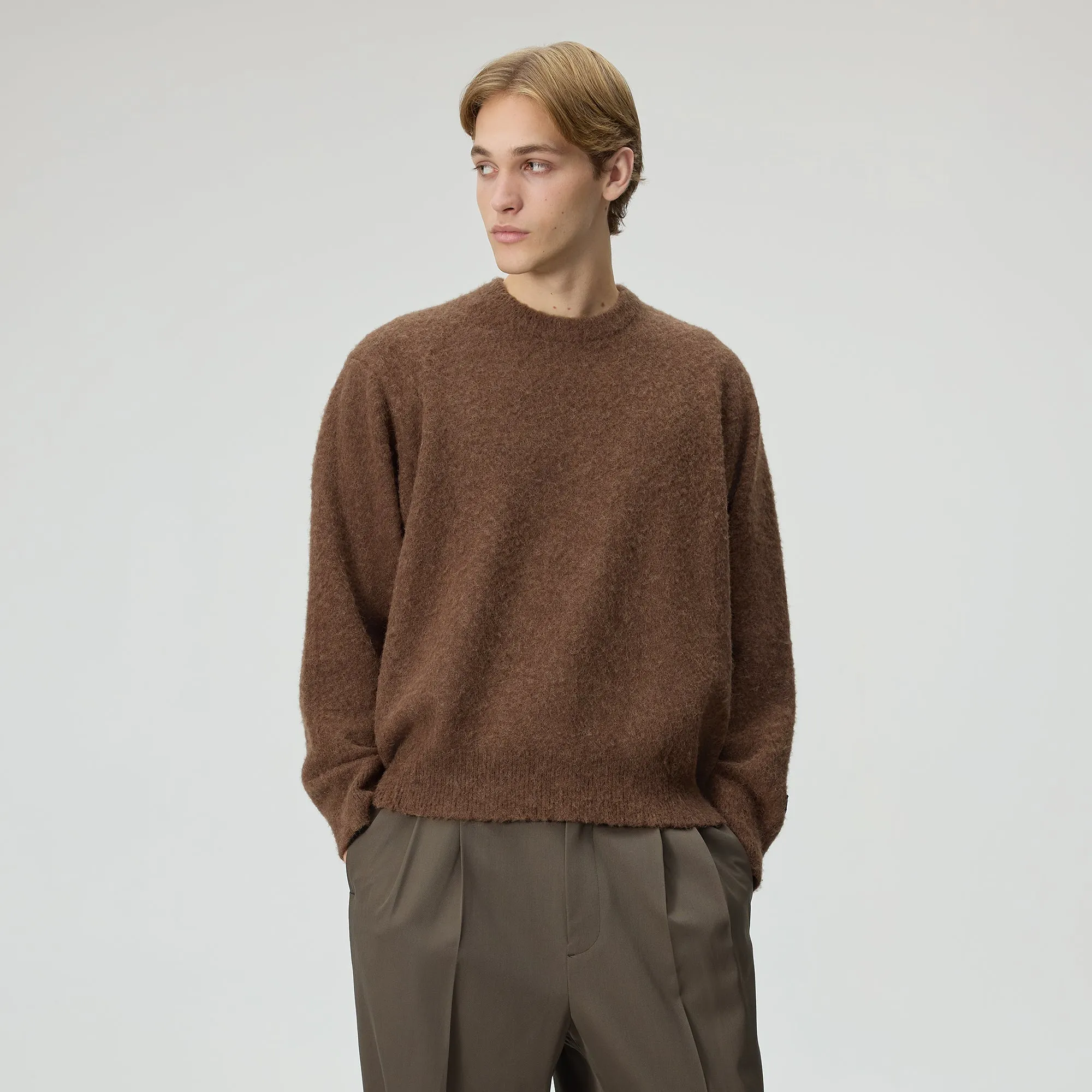 Kith 101 for ssstein Wool Alpaca Knit Crewneck Pullover - Mulch sold by Kith product image thumbnail 2
