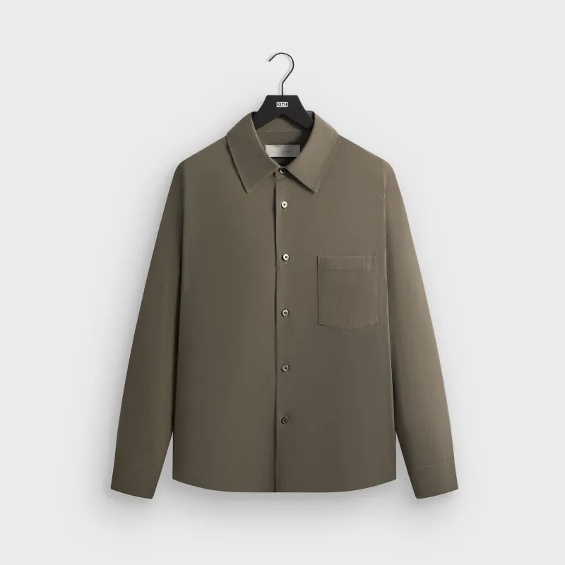 Kith 101 for ssstein Rayon Linen Button Down Shirt - Everglades sold by Kith