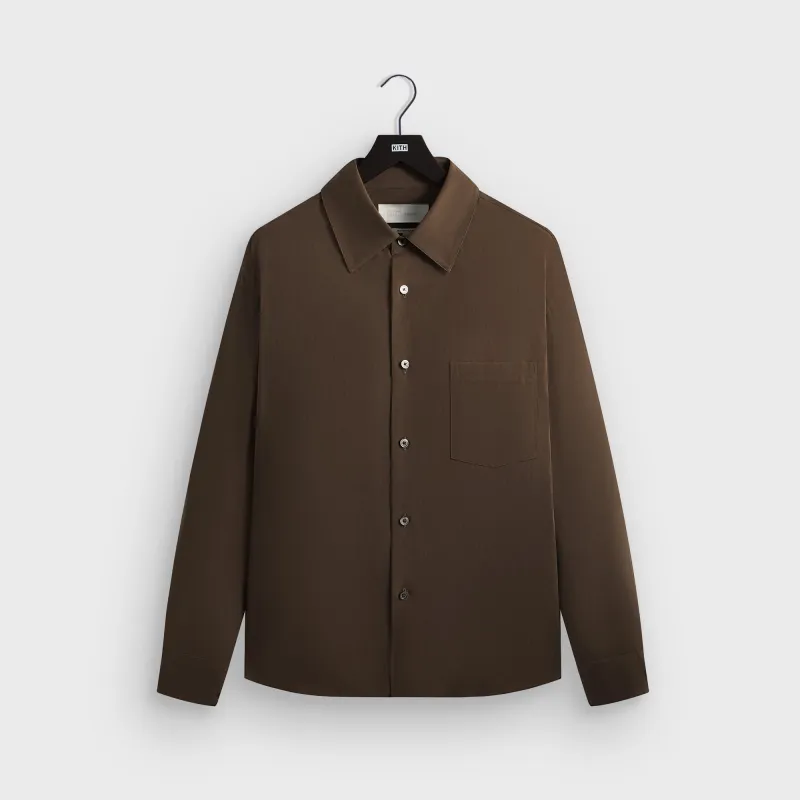Kith 101 for ssstein Rayon Linen Button Down Shirt - Kindling sold by Kith