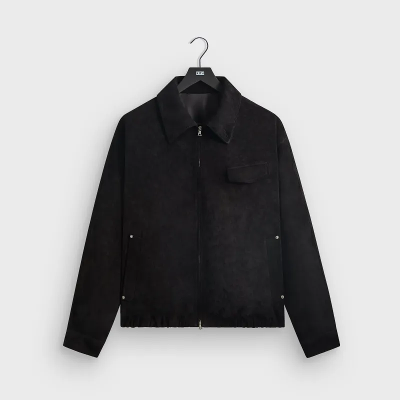 Kith 101 for ssstein Suede Zip Front Jacket - Black sold by Kith