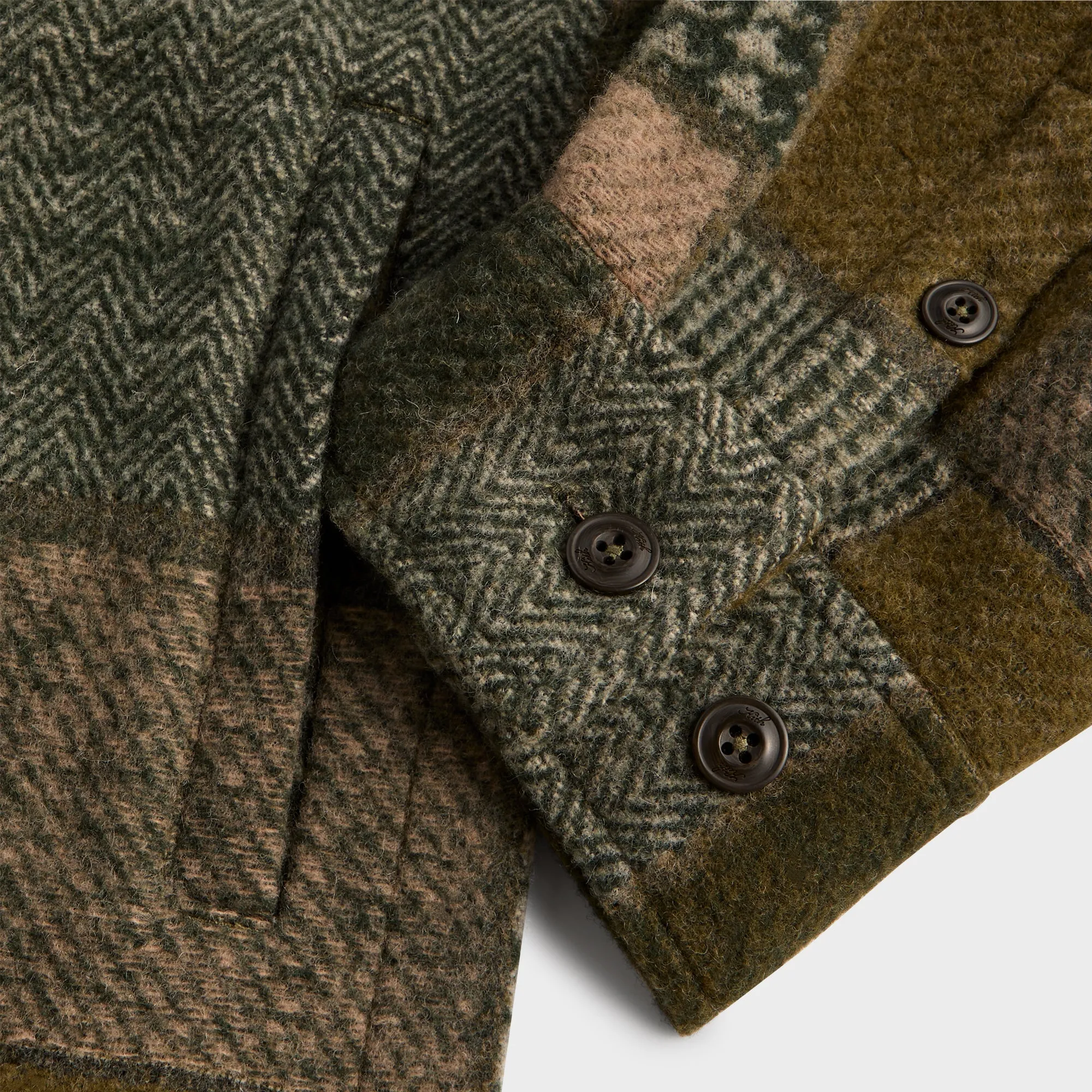 Kith Patchwork Wool Coaches Jacket - Chelonian sold by Kith product image thumbnail 5