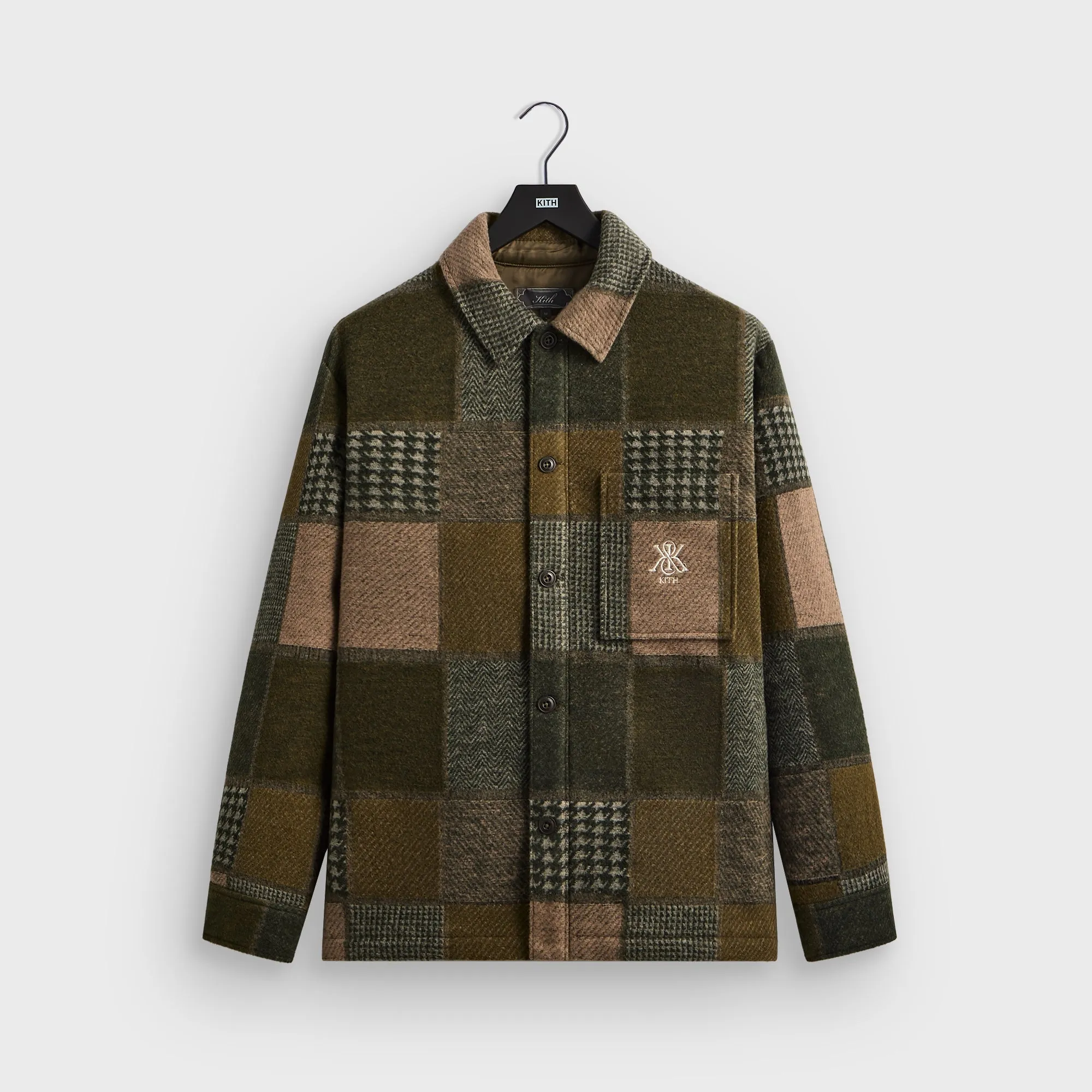 Kith Patchwork Wool Coaches Jacket - Chelonian sold by Kith