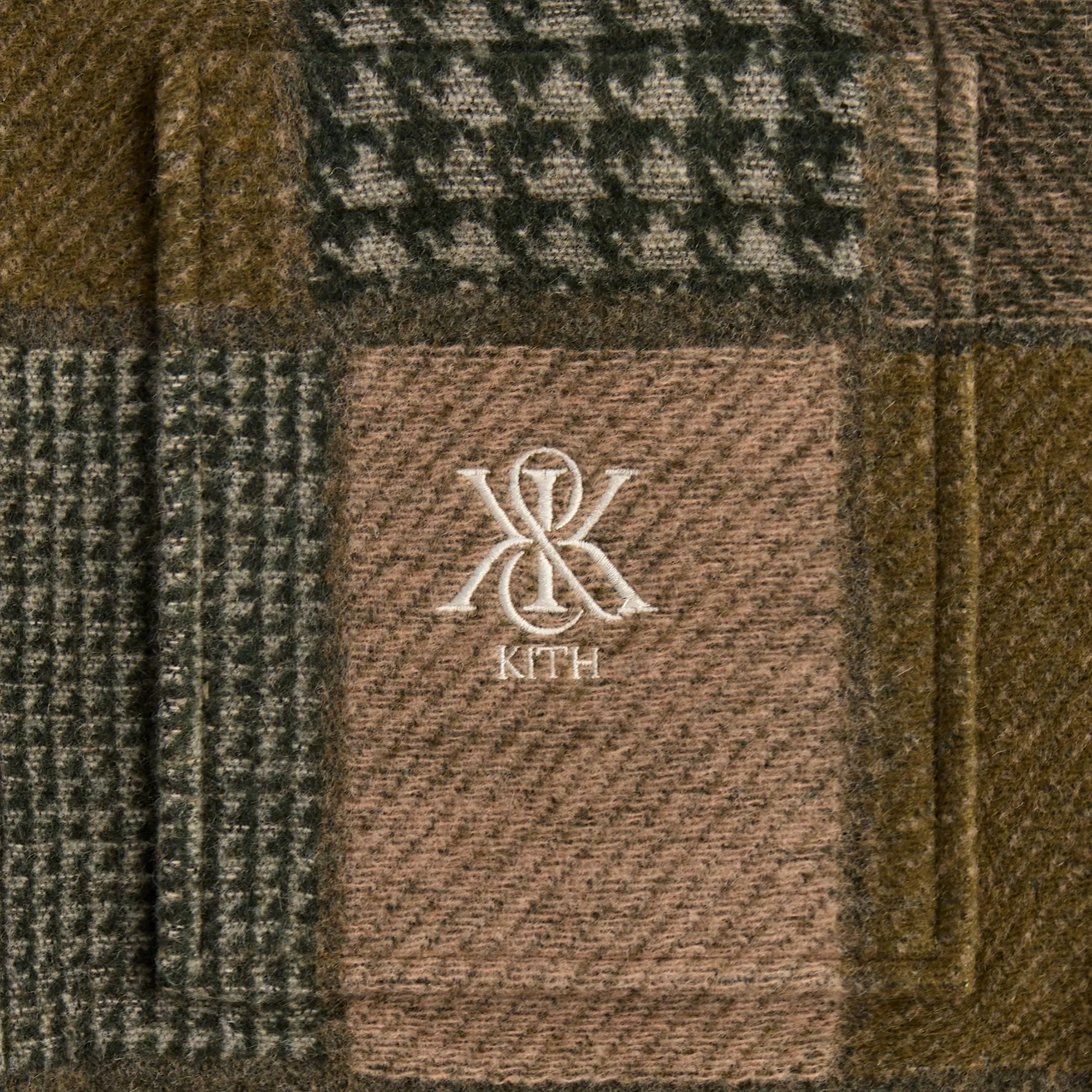 Kith Patchwork Wool Coaches Jacket - Chelonian sold by Kith product image thumbnail 4