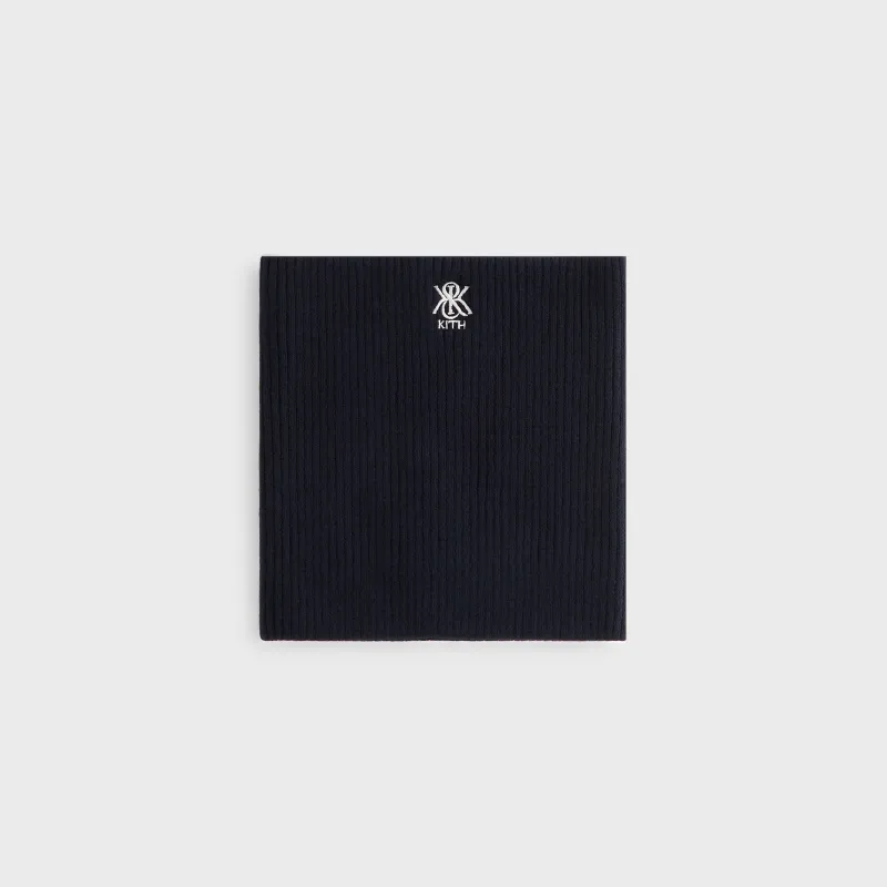 Kith Ribbed Neck Warmer - Black sold by Kith