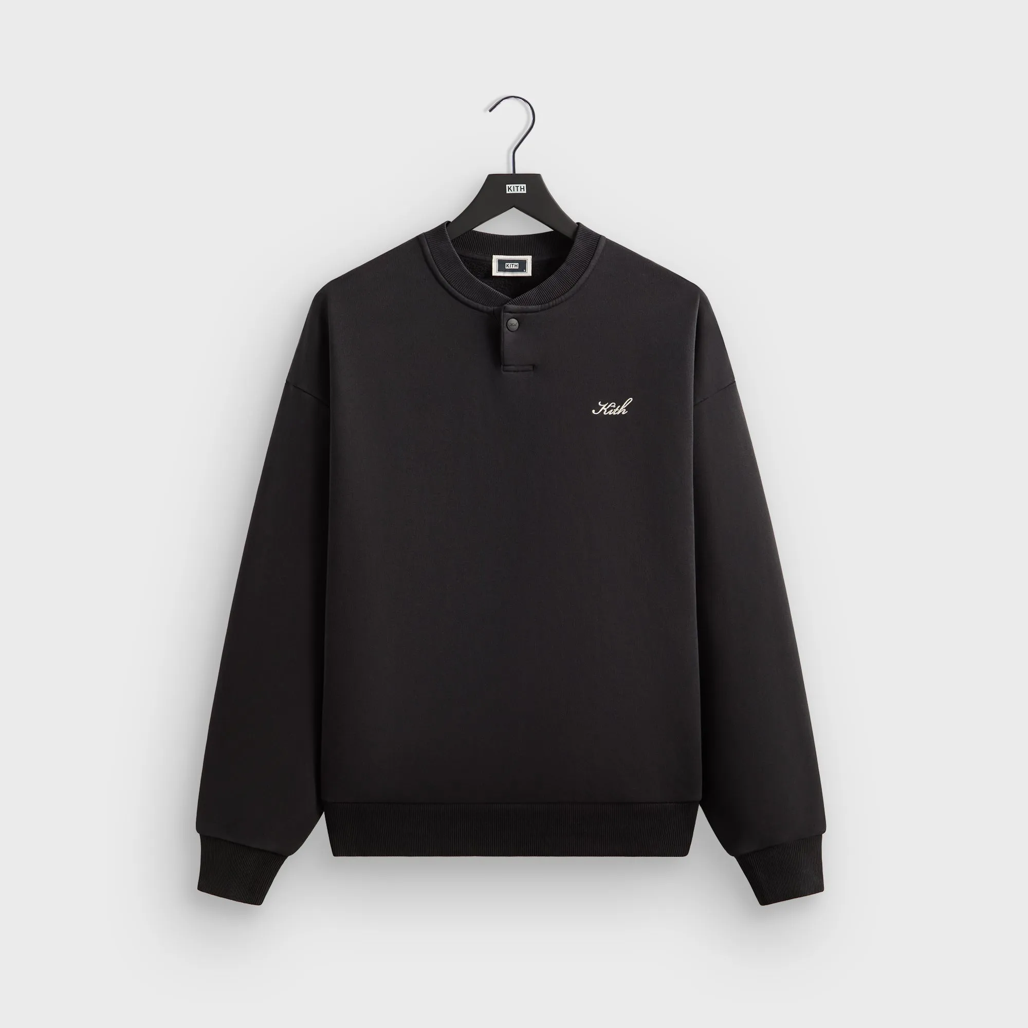 Kith Henley Nelson Pullover - Black sold by Kith