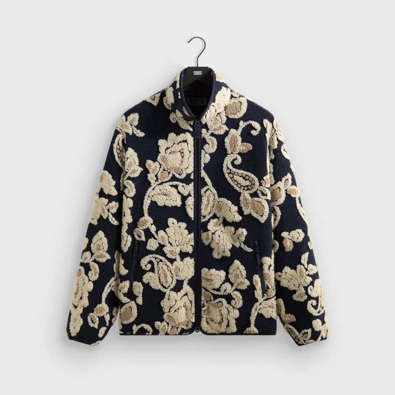 Kith Paisley Vine Sherpa Harper Jacket - Nocturnal sold by Kith