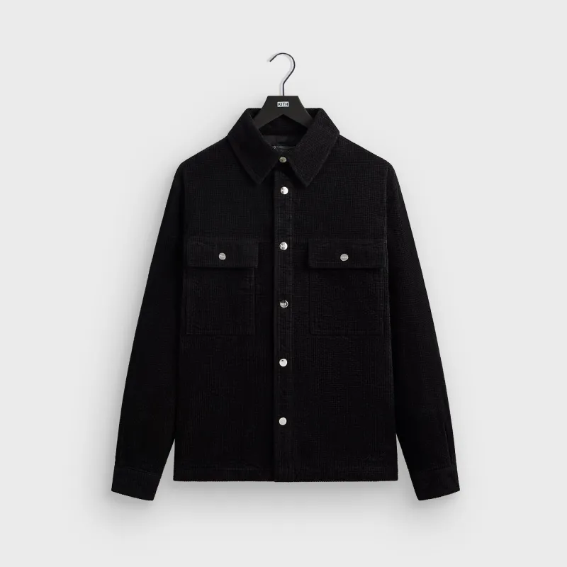 Kith Chenille Ripstop Ace Shirt Jacket - Black sold by Kith