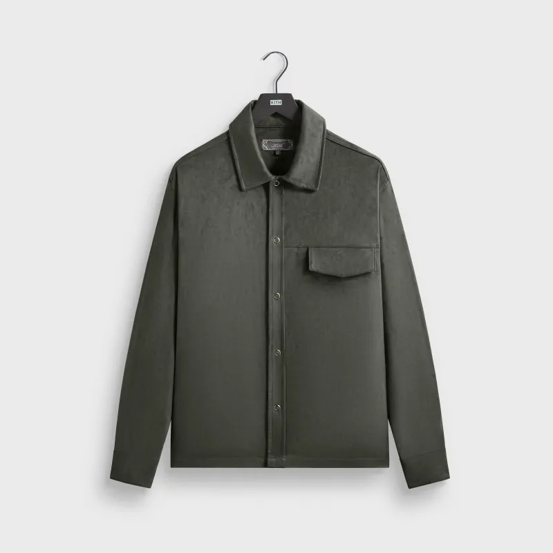Kith Montague Microsuede Shirt - Cypress sold by Kith