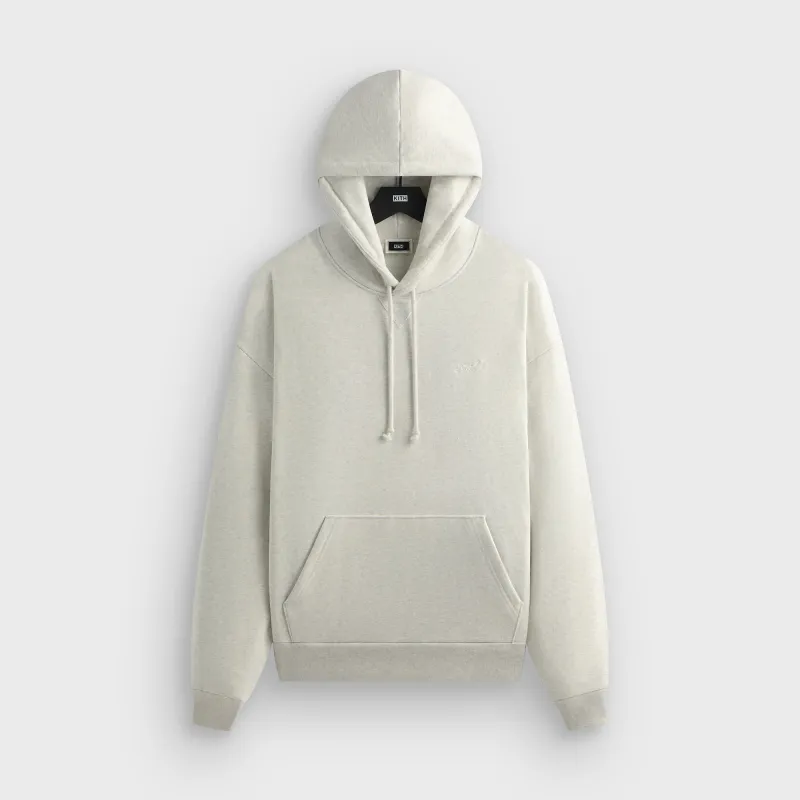 Kith Sueded French Terry Nelson Hoodie - Light Heather Grey sold by Kith