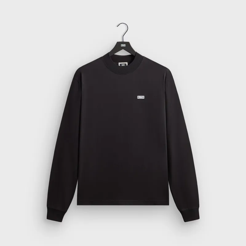 Kith Long Sleeve Mock Neck LAX Tee - Black sold by Kith