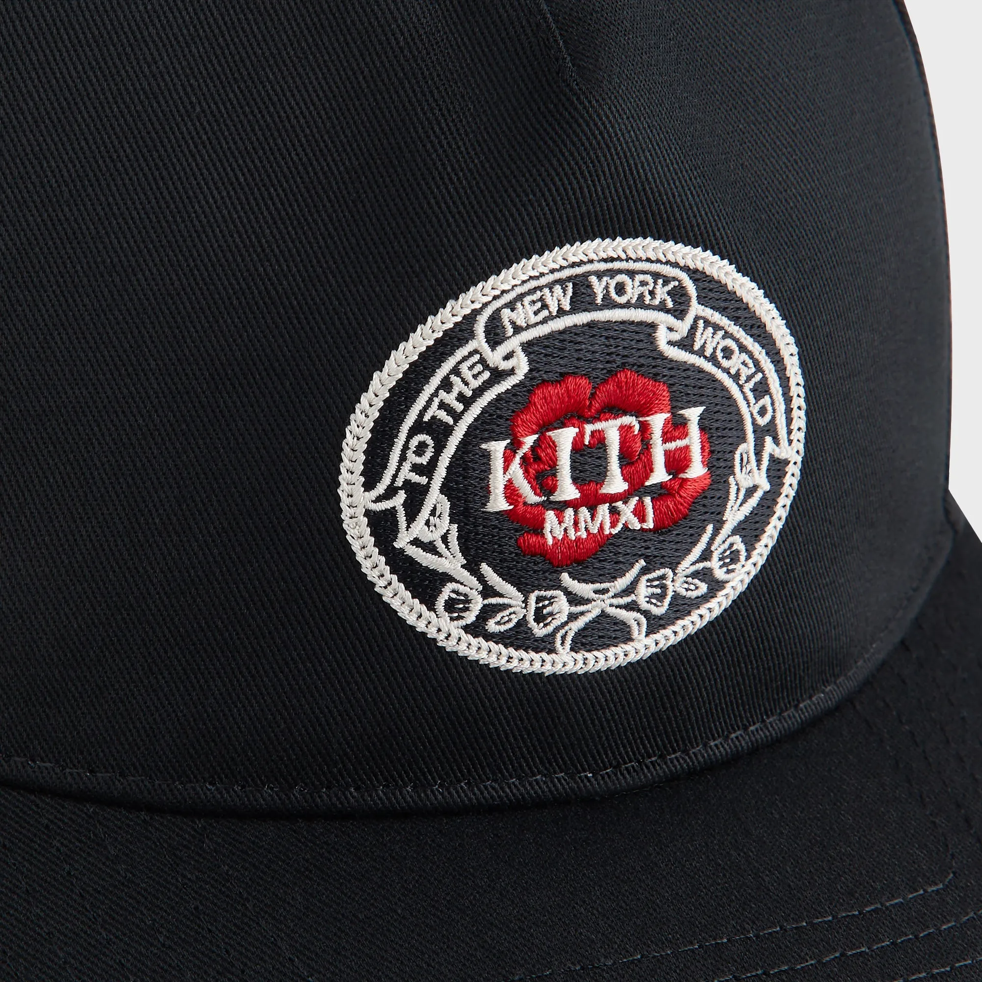 Kith Twill Bay Low Pinch Crown Snapback - Black sold by Kith product image thumbnail 5