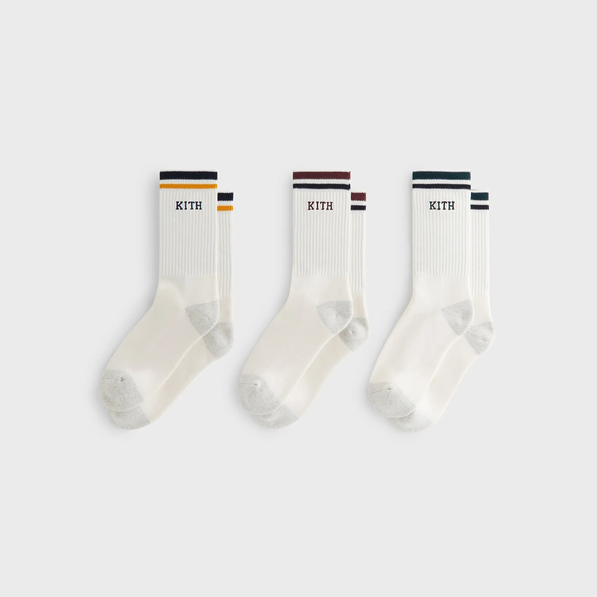 Kith 3-Pack Cotton Crew Socks - Silk sold by Kith