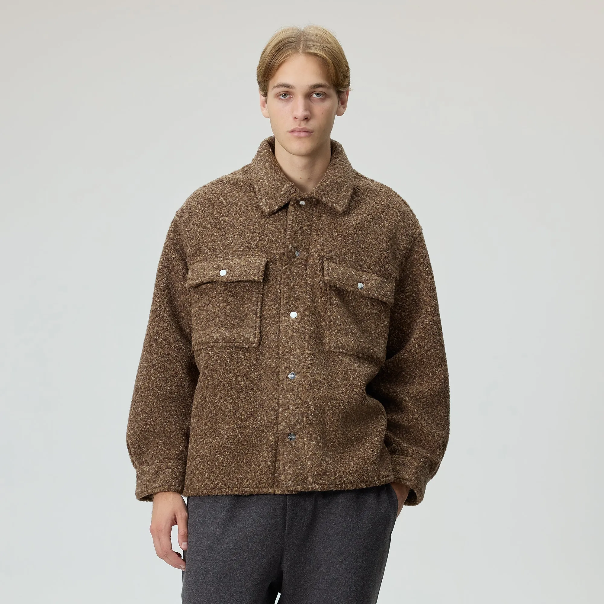 Kith Boucle Puffed Ace Shirt Jacket - Terra sold by Kith product image thumbnail 2
