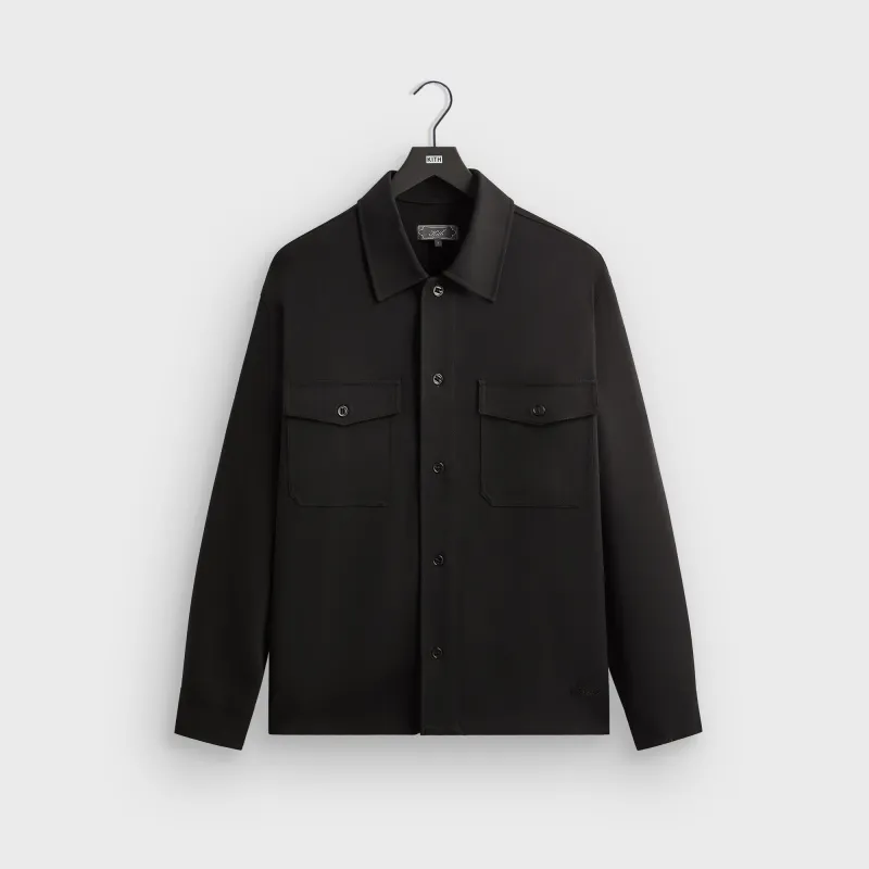 Kith Midweight Double Weave Ace Shirt - Black sold by Kith