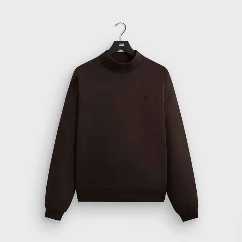 Kith Garment Dyed Fleece Mockneck Sweatshirt - Kindling sold by Kith