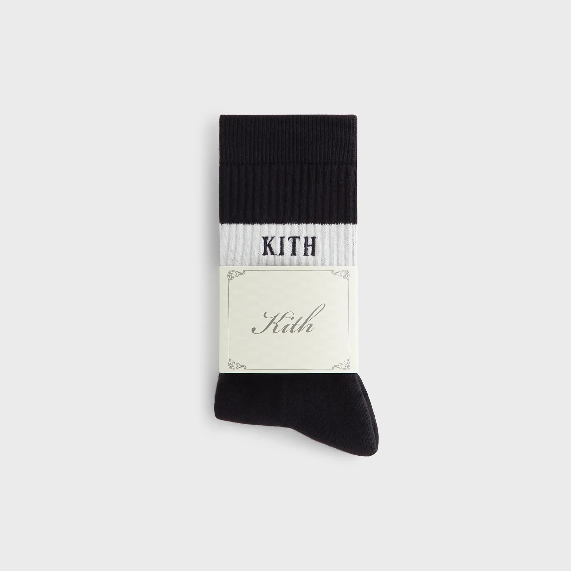 Kith Striped Cotton Crew Socks - Black sold by Kith product image thumbnail 2