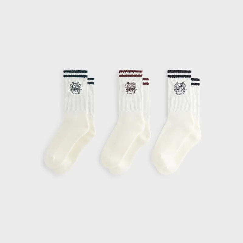 Kith 3-Pack Crest Crew Socks - Silk sold by Kith