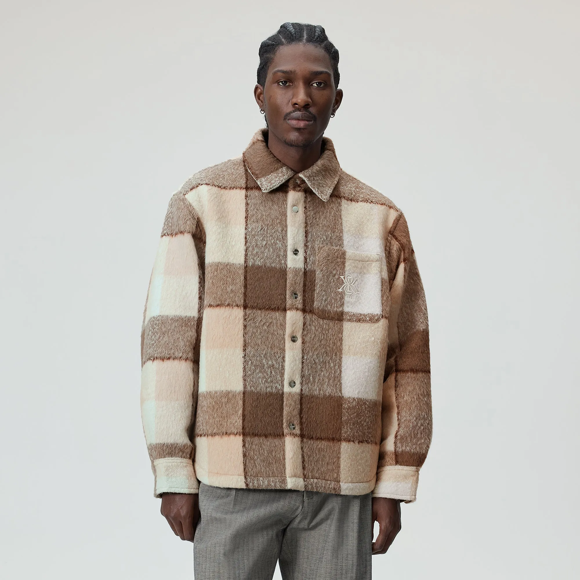 Kith Brushed Plaid Sheridan Shirt Jacket - Canvas sold by Kith product image thumbnail 2