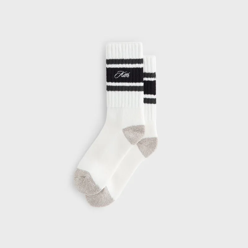 Kith Chunky Cotton Crew Socks - Black sold by Kith