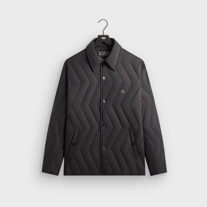 Kith Quilted Puffed Reese Shirt Jacket - Black made by Kith