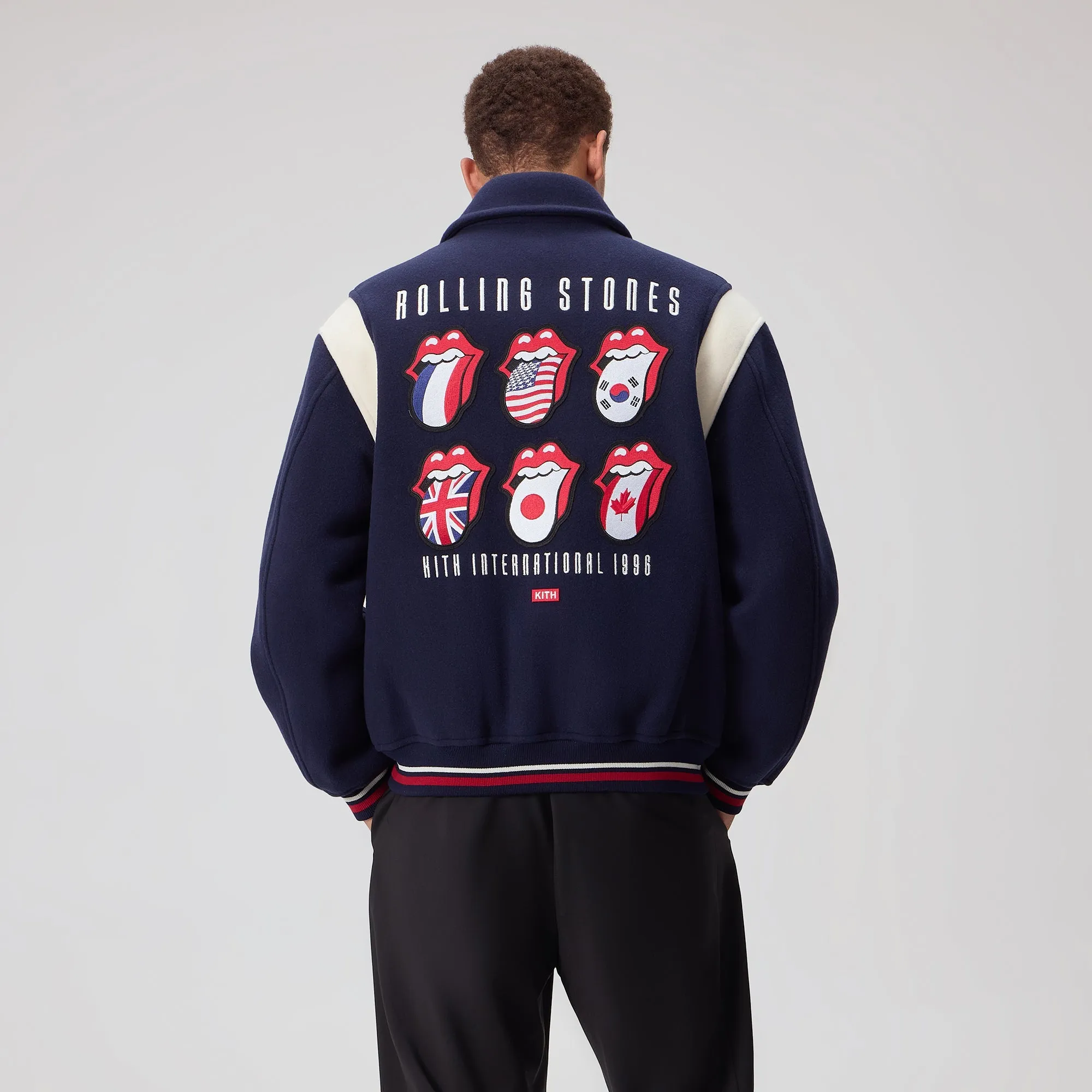 Kith for The Rolling Stones Wool Varsity Jacket - Nocturnal | Parallel