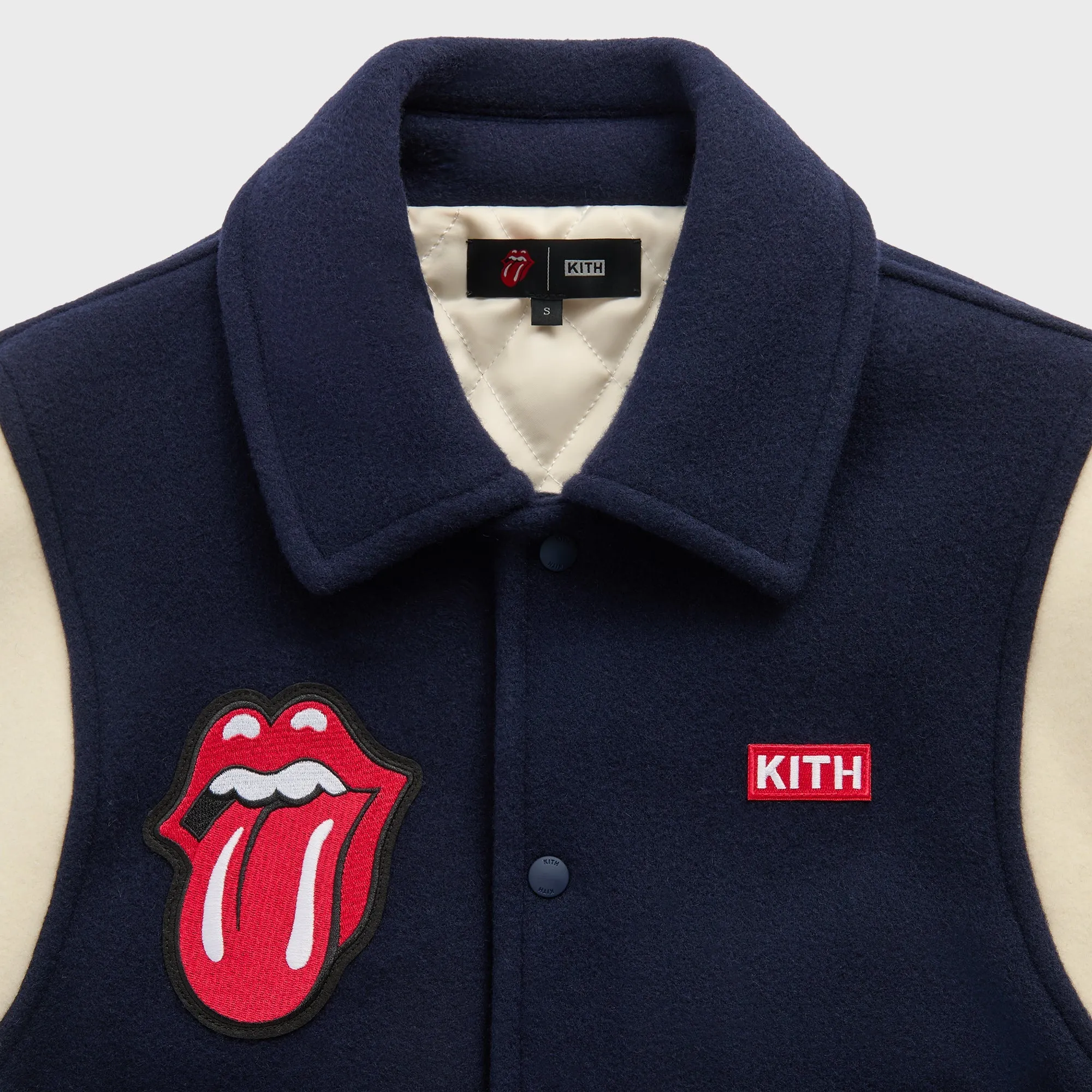 Kith rolling stones ジャケット Kith for The Rolling Stones Wool Varsity Jacket - Nocturnal | Parallel