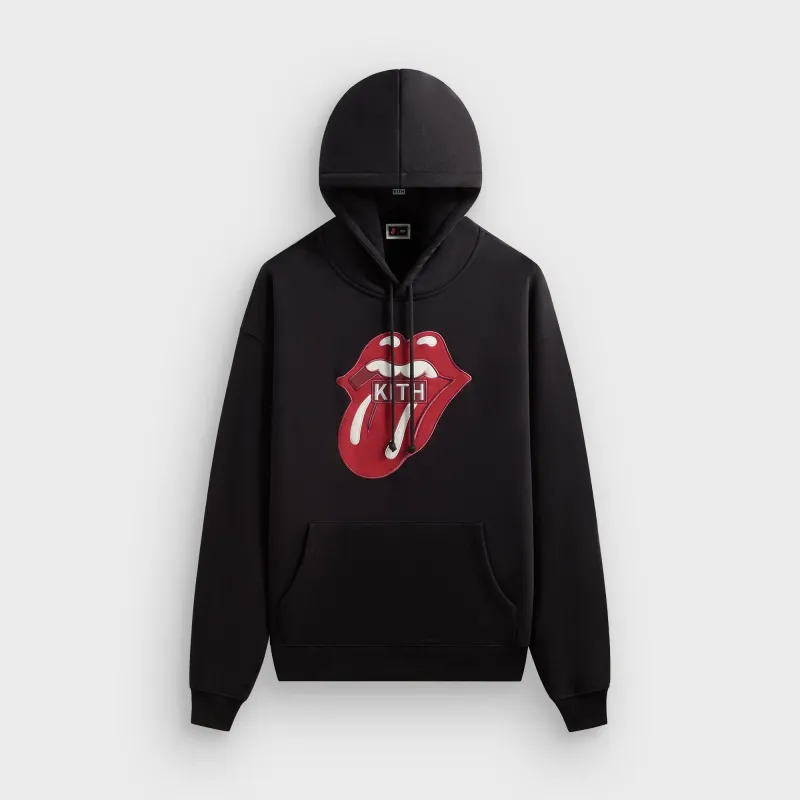 Kith for The Rolling Stones Classic Logo Nelson Hoodie - Black sold by Kith